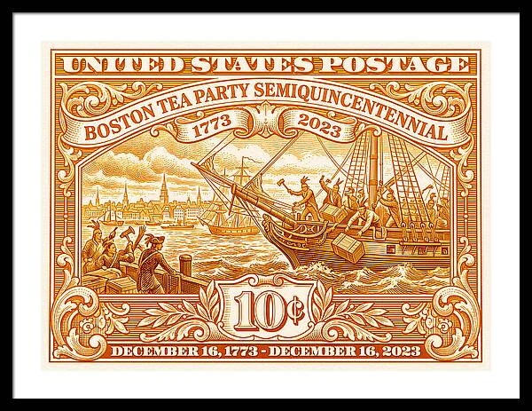 Boston Tea Party 10c 1 - Framed Print