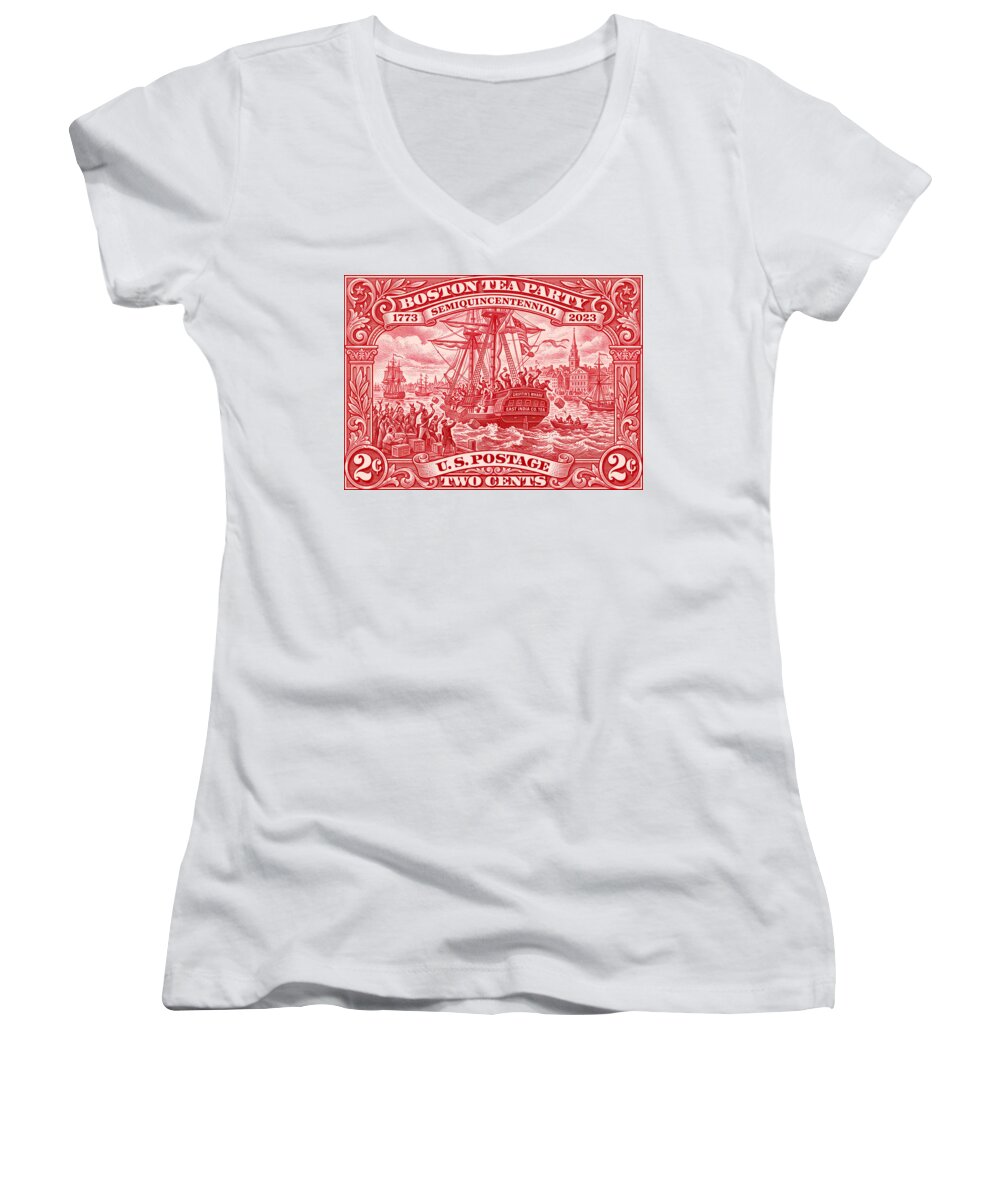 Boston Tea Party 2c 1 - Women's V-Neck