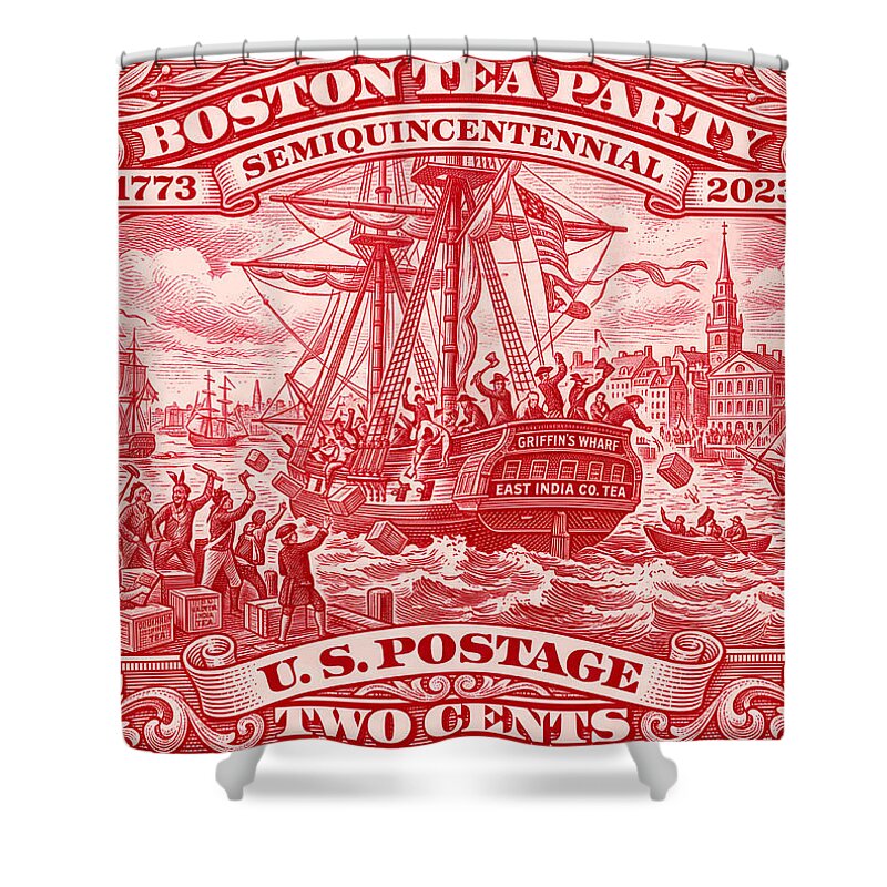 Boston Tea Party 2c 1 - Shower Curtain