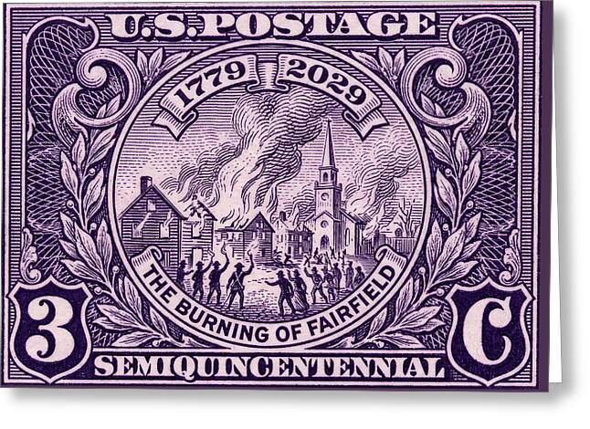 Burning of Fairfield 3c 1 - Greeting Card