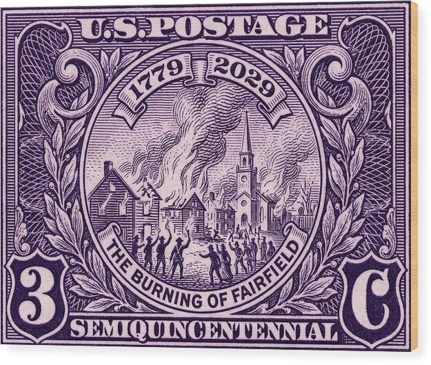 Burning of Fairfield 3c 1 - Wood Print