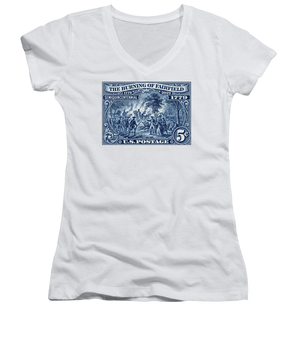 Burning of Fairfield 5c 1 - Women's V-Neck