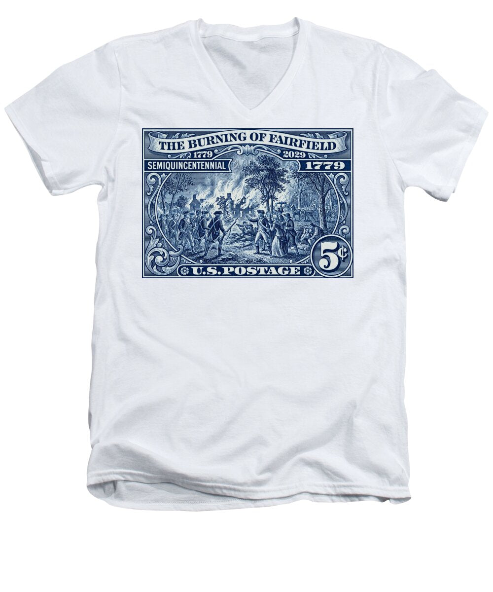 Burning of Fairfield 5c 1 - Men's V-Neck T-Shirt