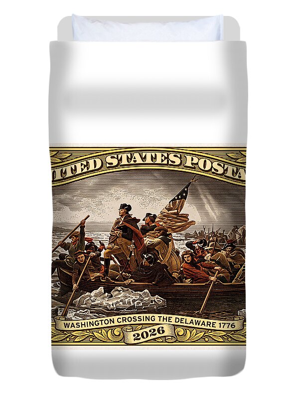 Crossing the Delaware $76 2 - Duvet Cover