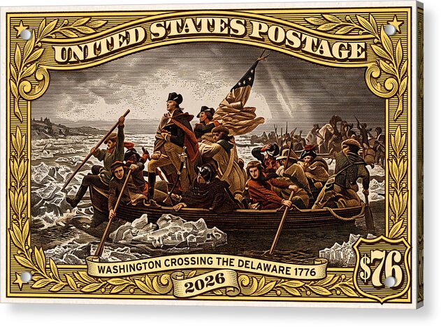 Crossing the Delaware $76 2 - Acrylic Print