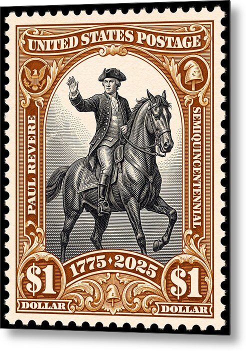 Paul Revere $1 1 - Metal Print