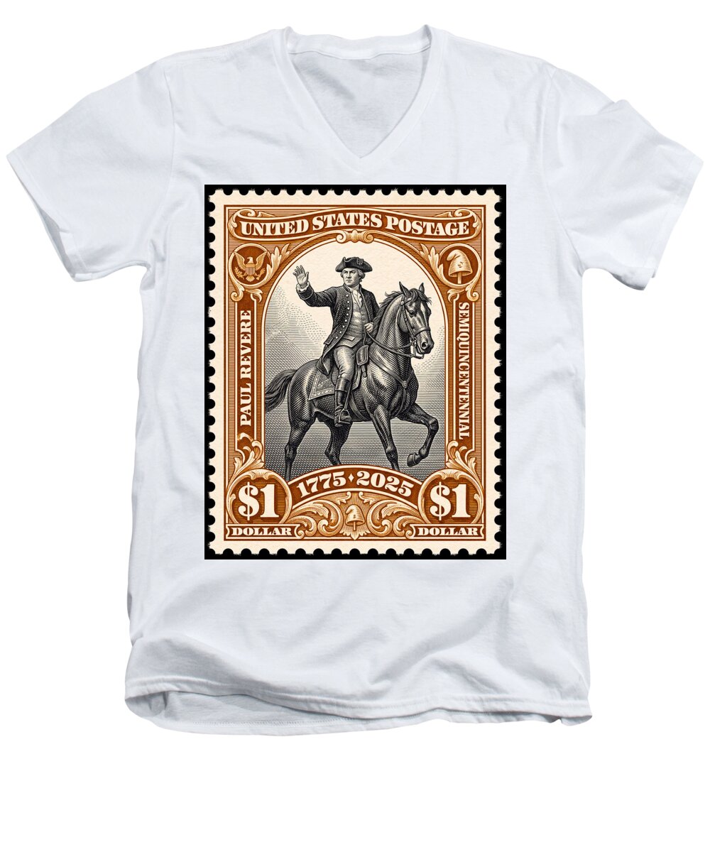 Paul Revere $1 1 - Men's V-Neck T-Shirt