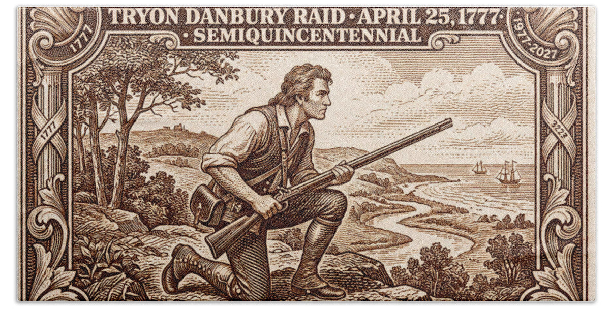 Tryon Danbury Raid 1/2c 2 - Beach Towel