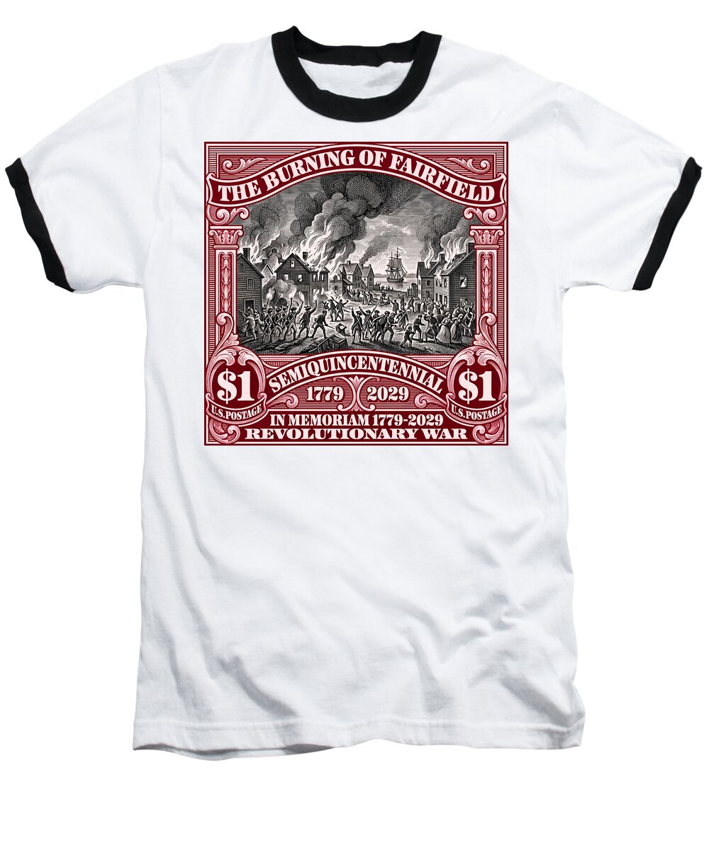 Burning of Fairfield $1 - Baseball T-Shirt