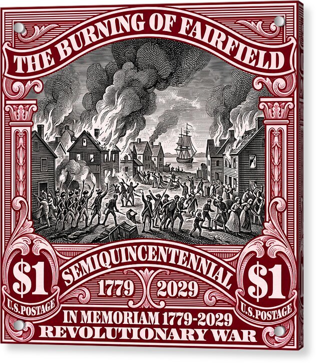 Burning of Fairfield $1 - Acrylic Print