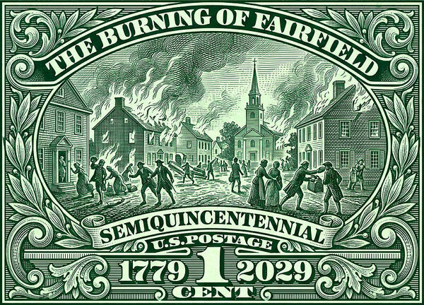 Burning of Fairfield 1c - Art Print