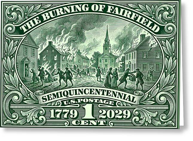 Burning of Fairfield 1c - Greeting Card