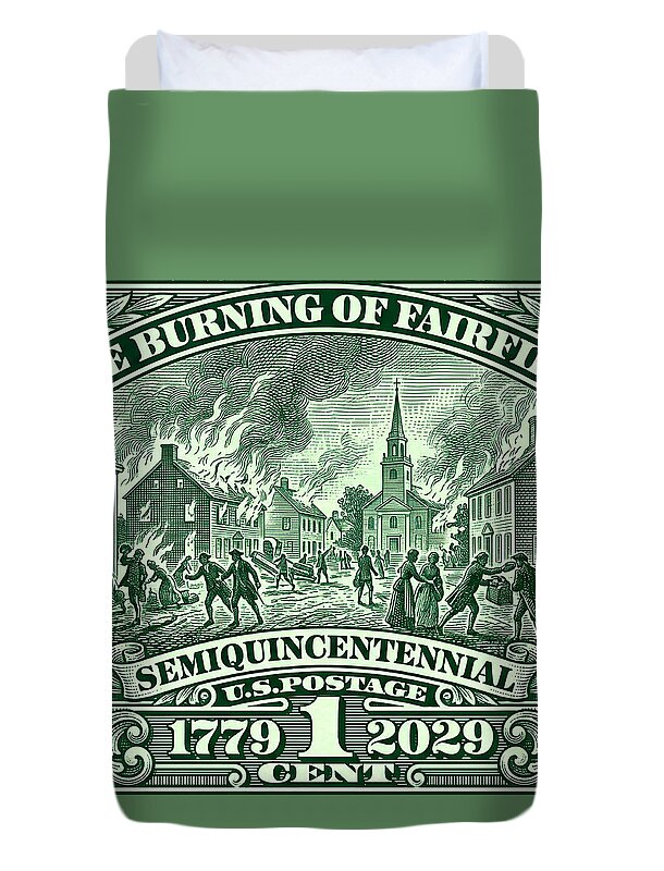 Burning of Fairfield 1c - Duvet Cover