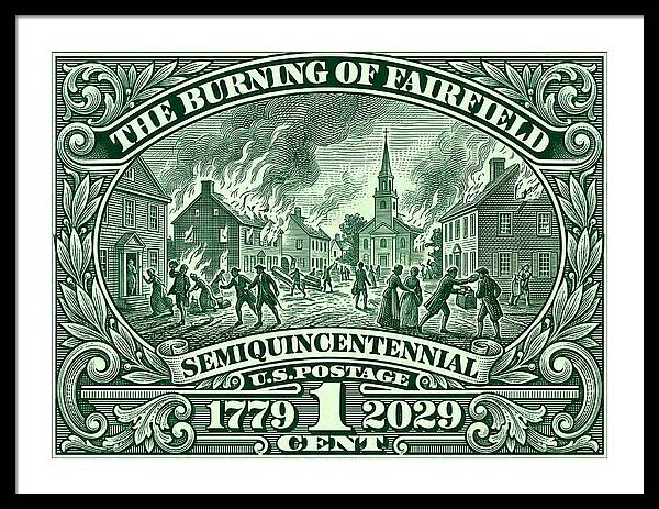 Burning of Fairfield 1c - Framed Print
