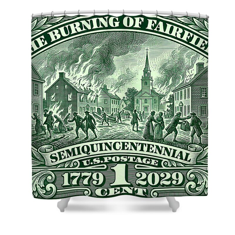 Burning of Fairfield 1c - Shower Curtain