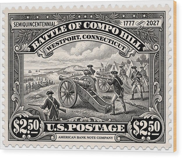 Compo Hill $2.50 - Wood Print