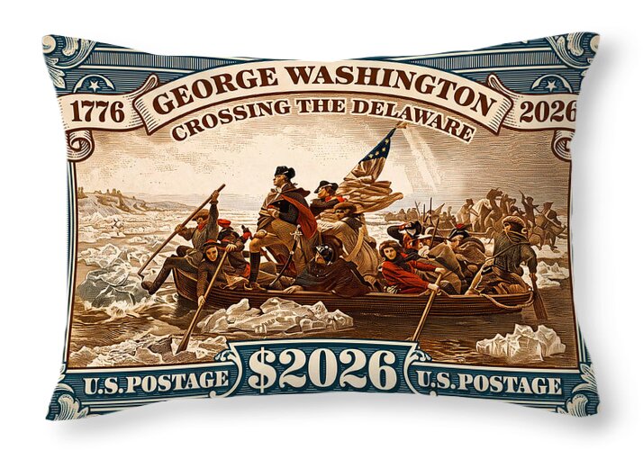 Crossing the Delaware $2026 - Throw Pillow