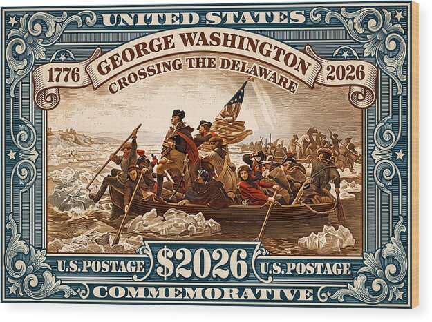 Crossing the Delaware $2026 - Wood Print