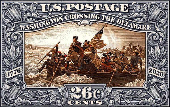 Crossing the Delaware 26c - Art Print