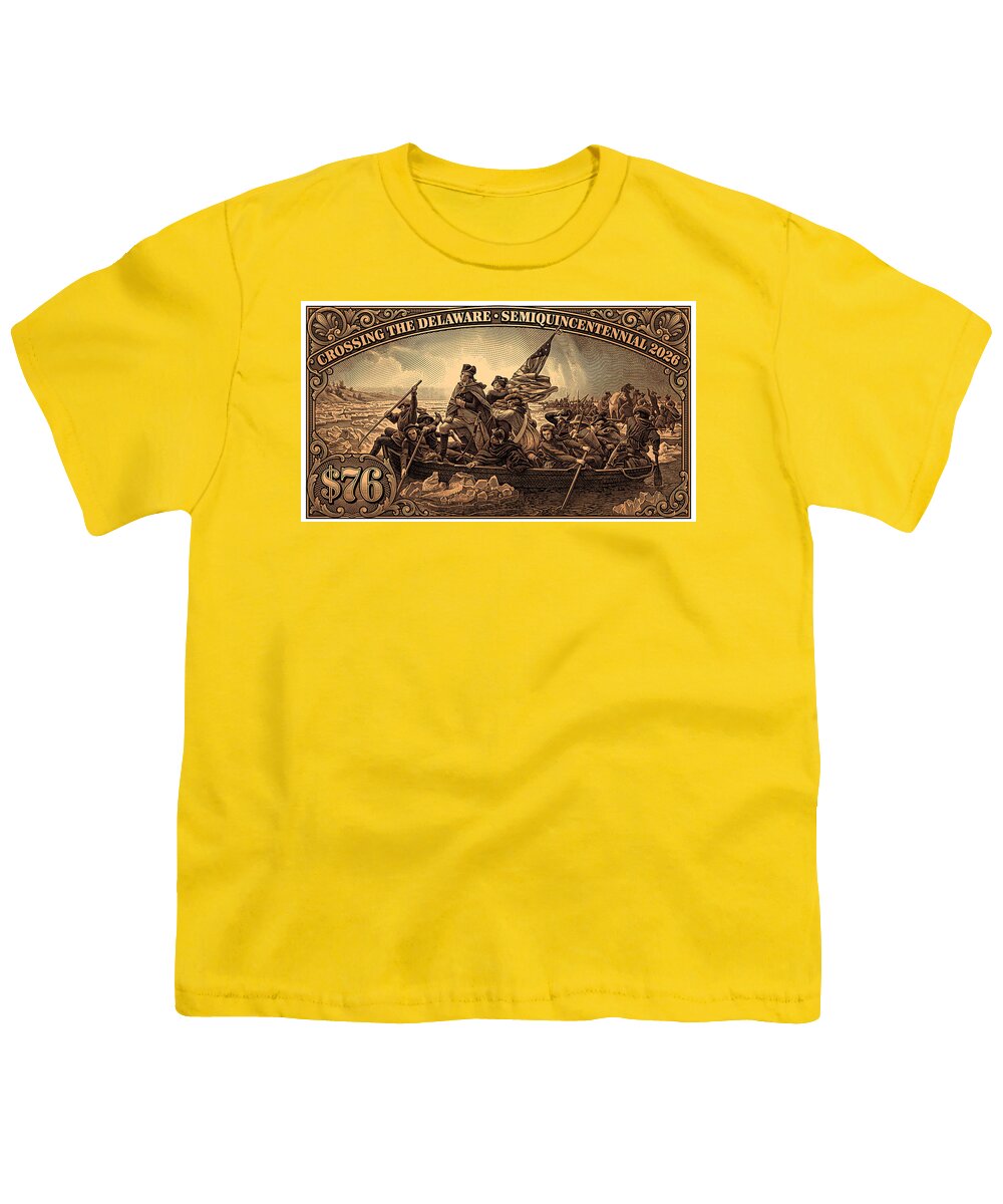 Crossing the Delaware $76 bronze - Youth T-Shirt