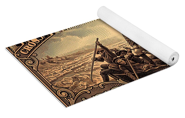 Crossing the Delaware $76 bronze - Yoga Mat