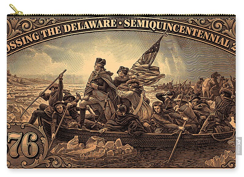 Crossing the Delaware $76 bronze - Zip Pouch