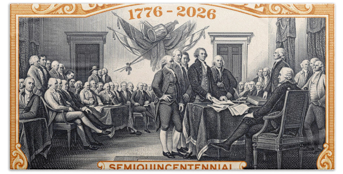 Declaration of Independence 10c - Bath Towel