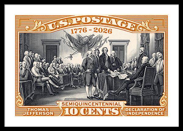 Declaration of Independence 10c - Framed Print