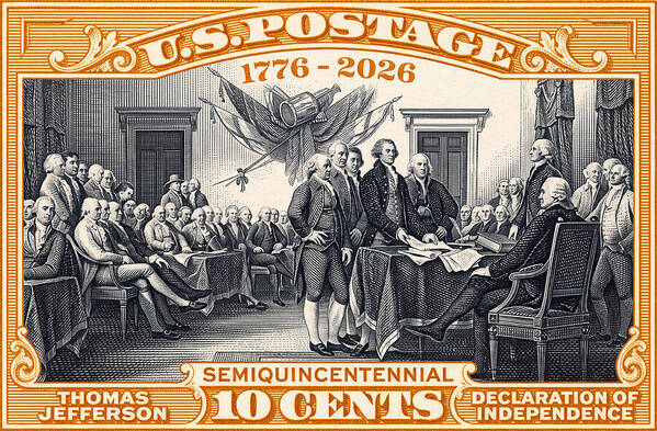 Declaration of Independence 10c - Art Print