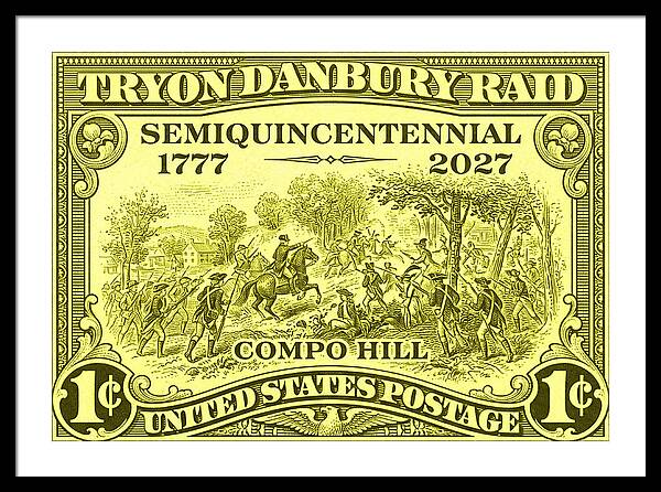 Tryon Danbury Raid 1c - Framed Print