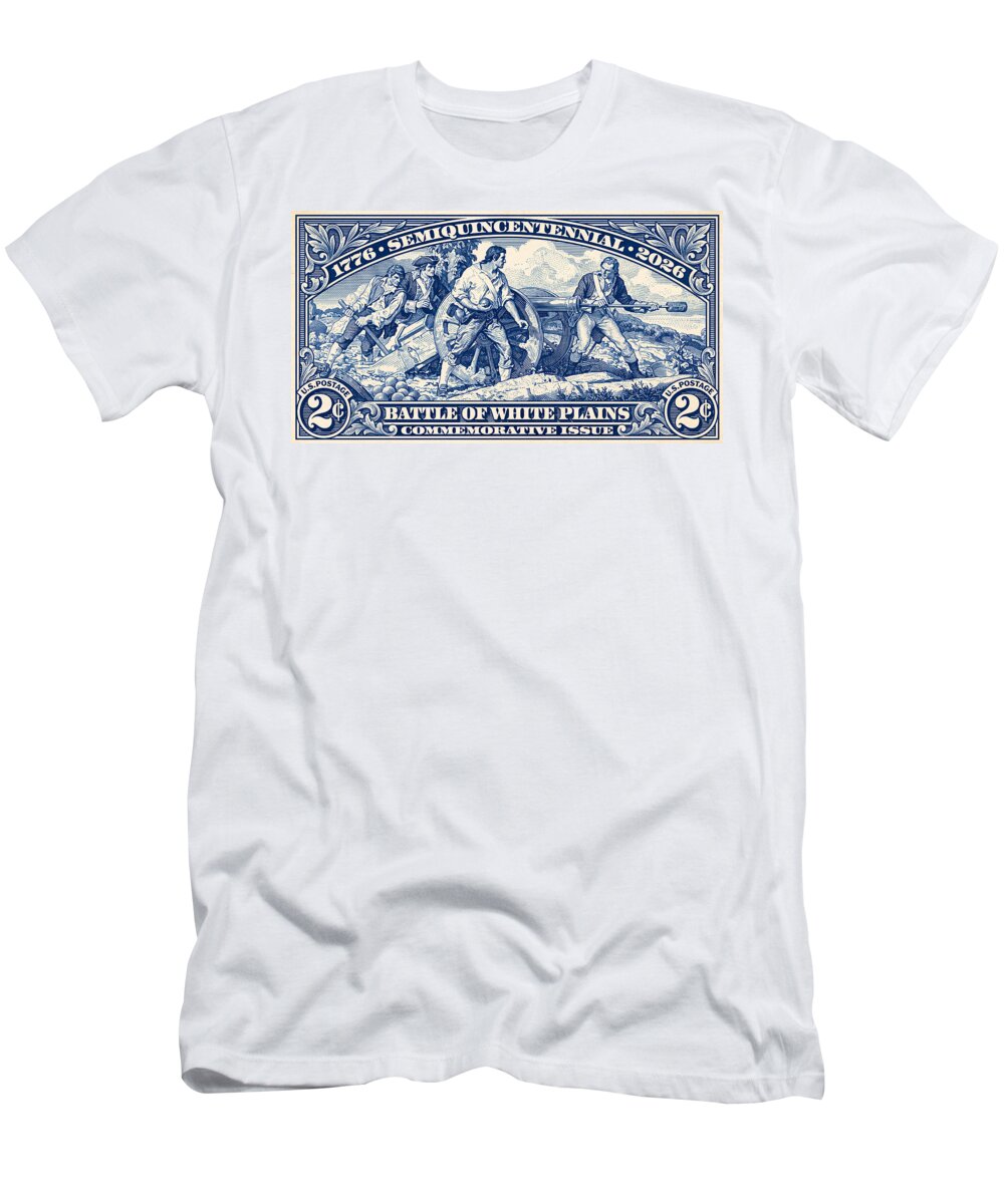 White Plains 2c blue - T-Shirt