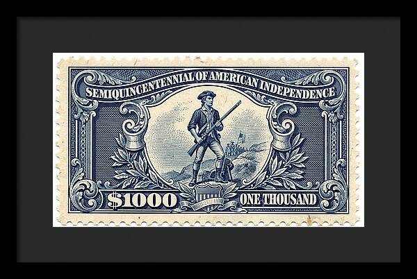American Independence $1,000 1 - Framed Print