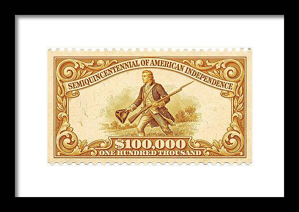 American Independence $100,000 1 - Framed Print
