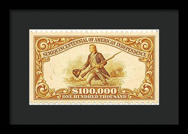American Independence $100,000 1 - Framed Print