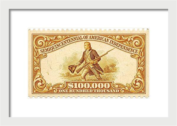 American Independence $100,000 1 - Framed Print