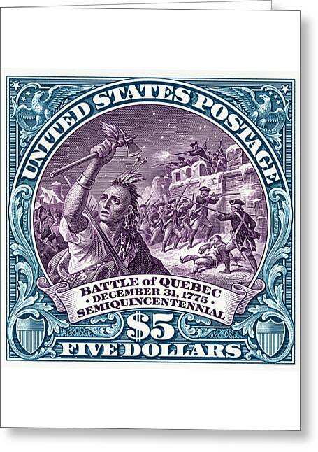 Battle of Quebec $5 2 - Greeting Card