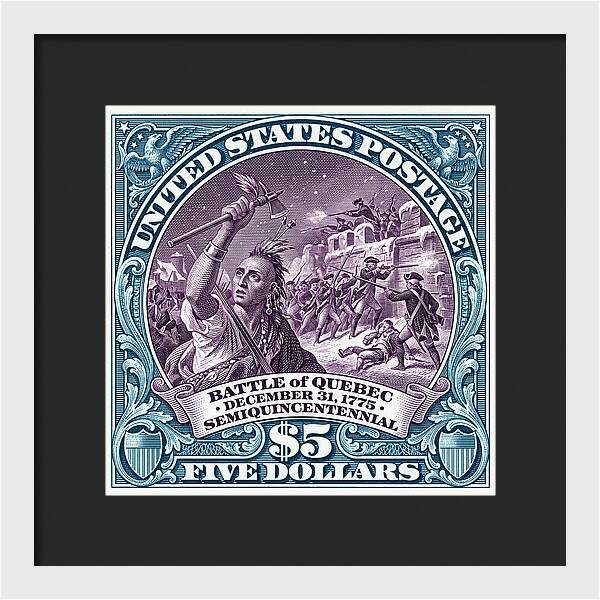 Battle of Quebec $5 2 - Framed Print