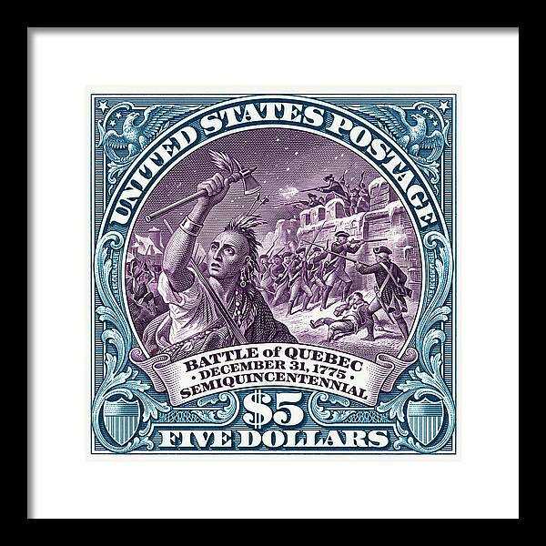 Battle of Quebec $5 2 - Framed Print
