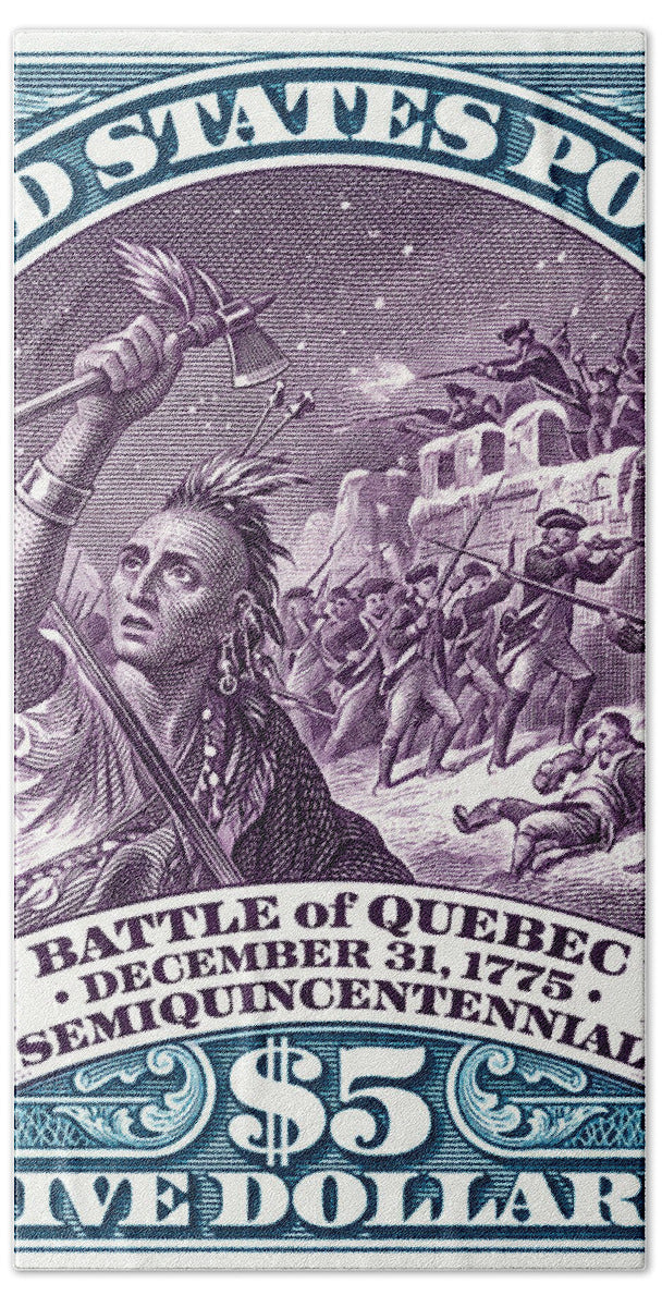 Battle of Quebec $5 2 - Bath Towel