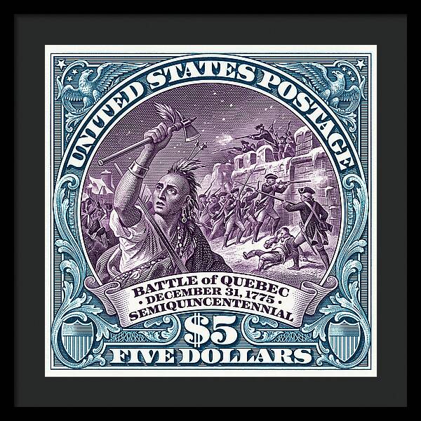 Battle of Quebec $5 2 - Framed Print