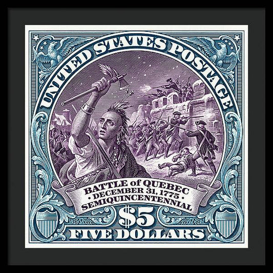 Battle of Quebec $5 2 - Framed Print