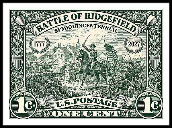 Battle of Ridgefield 1c 1 - Framed Print