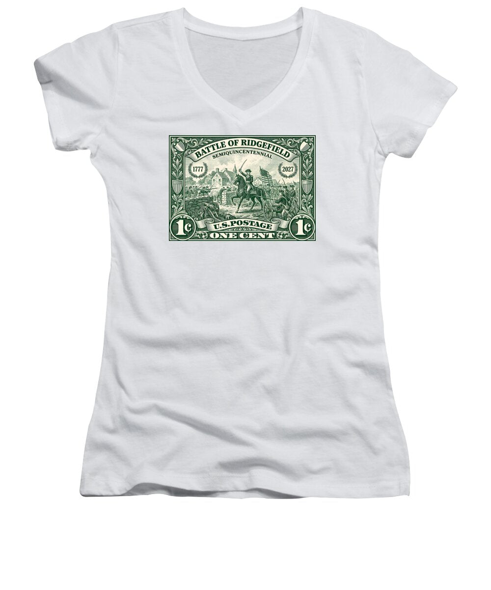 Battle of Ridgefield 1c 1 - Women's V-Neck