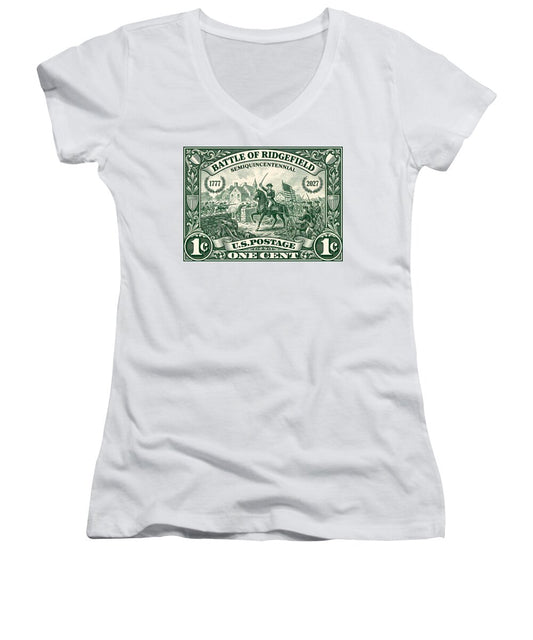 Battle of Ridgefield 1c 1 - Women's V-Neck