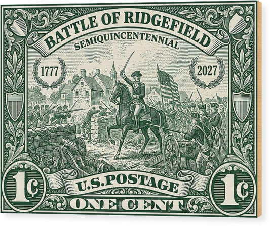 Battle of Ridgefield 1c 1 - Wood Print
