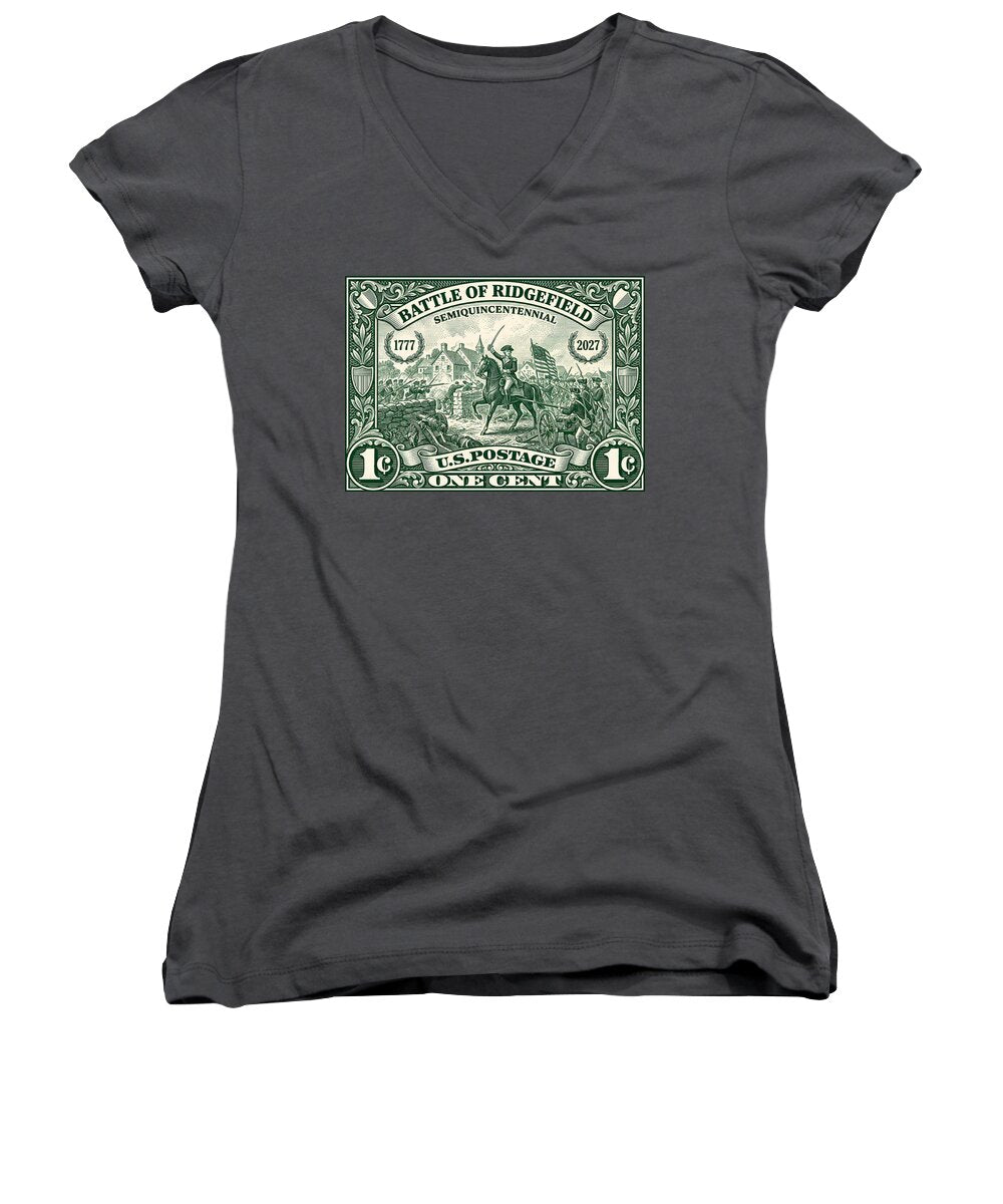 Battle of Ridgefield 1c 1 - Women's V-Neck