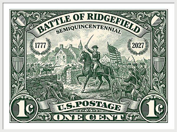 Battle of Ridgefield 1c 1 - Framed Print