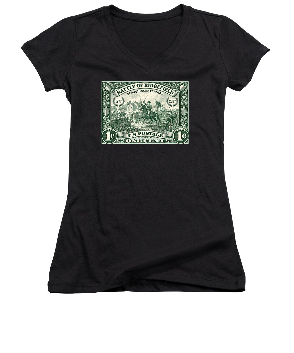 Battle of Ridgefield 1c 1 - Women's V-Neck