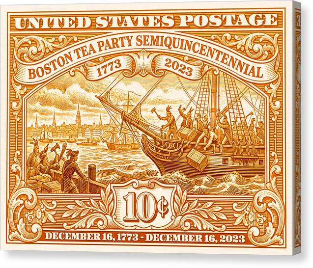 Boston Tea Party 10c 1 - Canvas Print