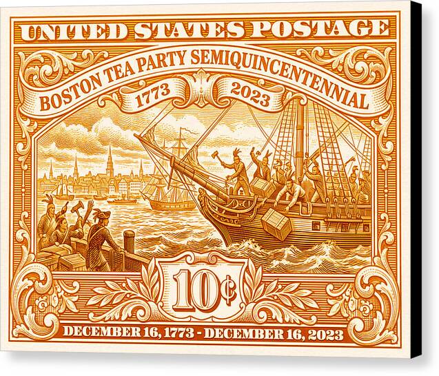 Boston Tea Party 10c 1 - Canvas Print